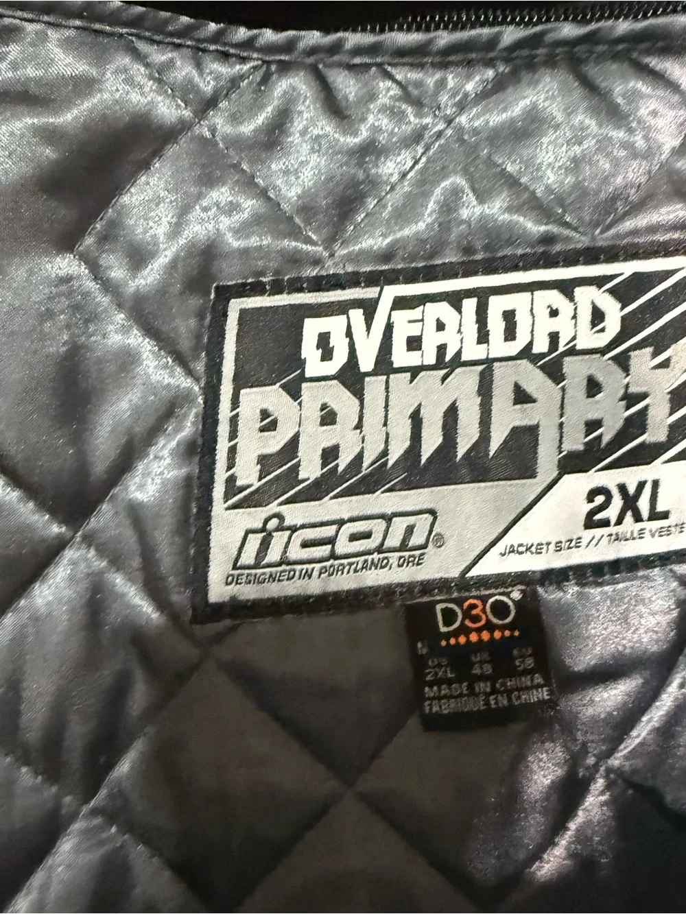 men's ICON overlord primary jacket camo black 2XL size